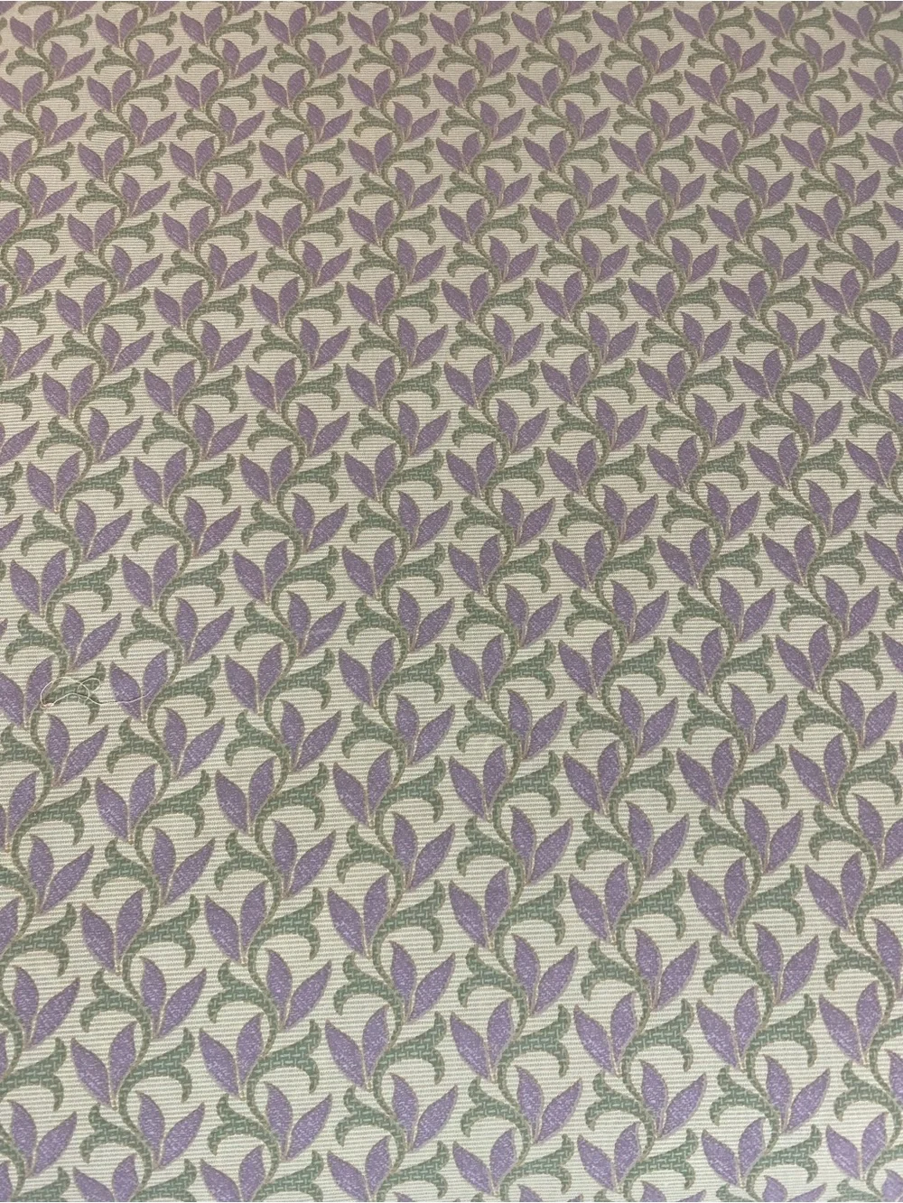 Vintage Springmaid floral leaf green and lavender full flat sheet